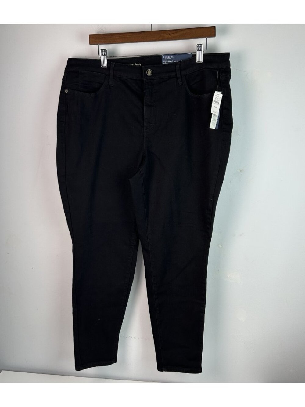 NWT Talbots Flawless High Rise Black Jegging Ankle SZ 18 WP